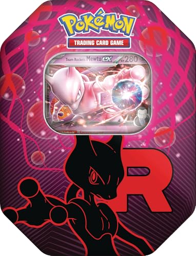 Pokémon-Sammelkartenspiel: Tin-Box Team Rocket – Mewtu-ex (1 holografische Promokarte & 4 Boosterpacks) von Pokémon