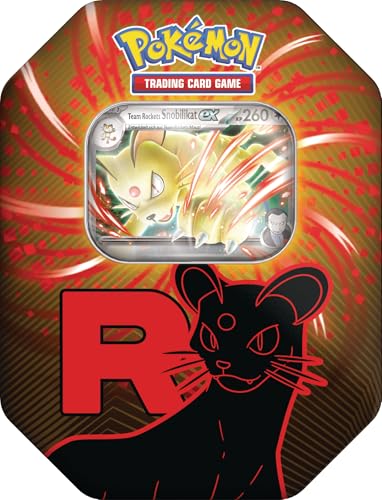 Pokémon-Sammelkartenspiel: Tin-Box Team Rocket – Snobilikat-ex (1 holografische Promokarte & 4 Boosterpacks) von Pokémon