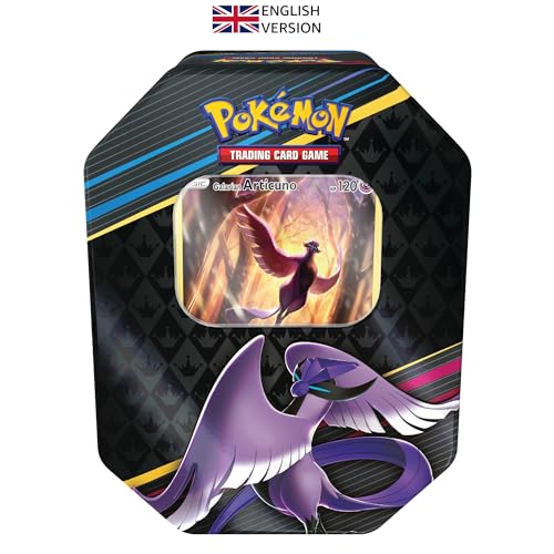 Pokémon-Sammelkartenspiel: Tin-Box Zenit der Könige – Galar-Arktos (1 holografische Karte & 4 Boosterpacks) Englischsprachige Version von Pokémon