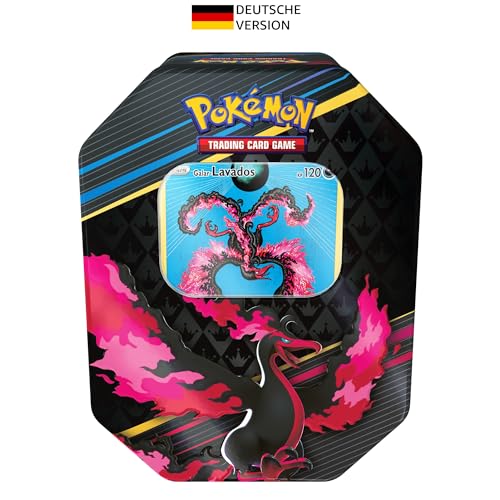 Pokémon-Sammelkartenspiel: Tin-Box Zenit der Könige – Galar-Lavados (1 holografische Karte & 4 Boosterpacks) Deutschsprachige Version von Pokémon