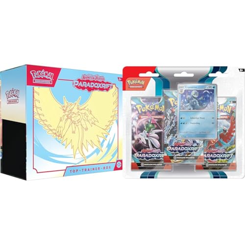 Pokémon-Sammelkartenspiel: Top-Trainer-Box Karmesin & Purpur & Sammelkartenspiel: 3er-Pack (Cryospino) Karmesin & Purpur von Pokémon