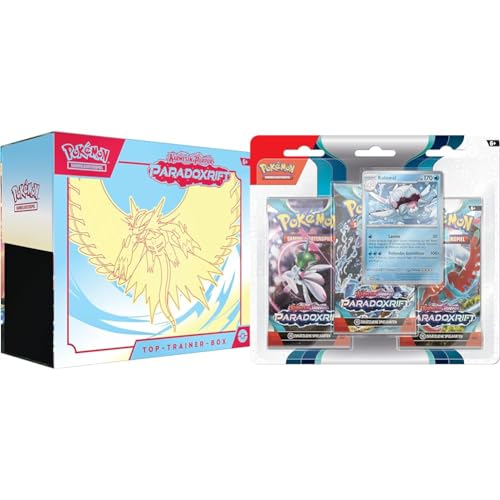 Pokémon-Sammelkartenspiel: Top-Trainer-Box Karmesin & Purpur & Sammelkartenspiel: 3er-Pack (Kolowal) Karmesin & Purpur von Pokémon