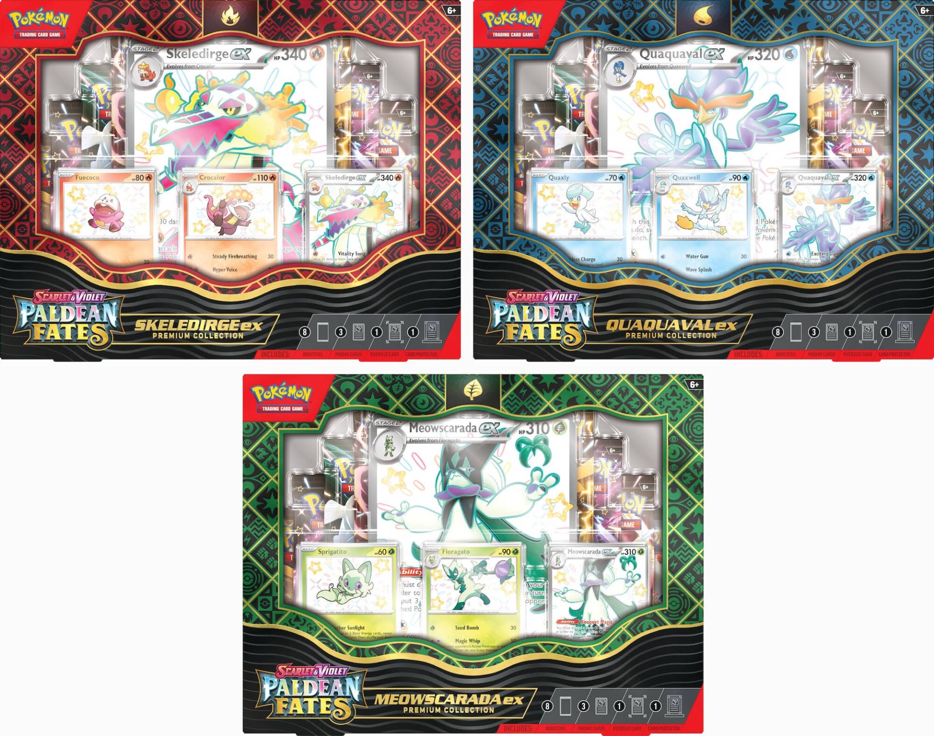 Pokémon Scarlet &  Violet Paldean Fates Premium Sammelkarte Set Gemischte Auswahl von Pokémon