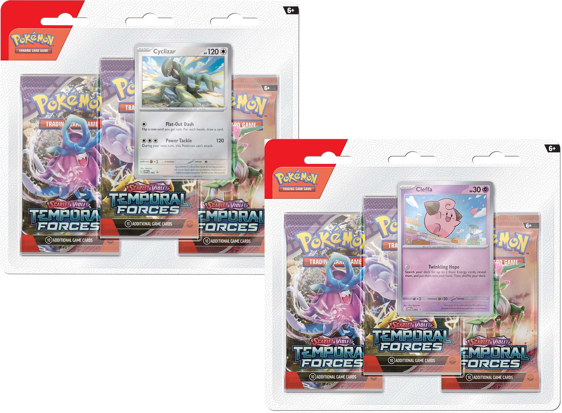 Pokémon Scarlet &  Violet Temporal Forces Sammelkarten Gemischte Auswahl 3er-Pack von Pokémon