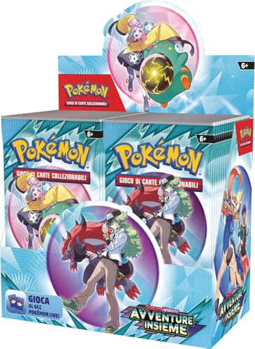 Pokémon Scharlachrot und Violetto Abenteuer zusammen SV08 Box mit 36 Beuteln, Sammelkartenspiel, italienische Ausgabe Pokémon Scharlachrot und Violetto Abenteuer zusammen SV08 Box mit 36 Beuteln, Sammelkartenspiel, italienische Ausgabe von Pokémon