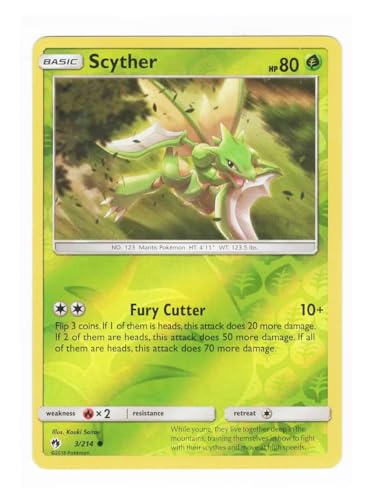 Pokemon Scyther 3/214 - Lost Thunder - Reverse Foil - Einzelkarte von Pokémon