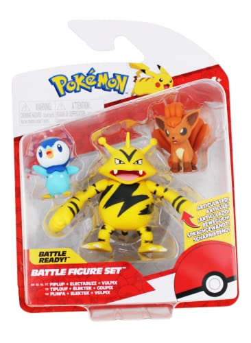 Pokemon Set mit 3 Kampffiguren inkl. Piplup, Vulpix und 7,6 cm Electabuzz Kampffiguren Pokemon Set mit 3 Kampffiguren inkl. Piplup, Vulpix und 7,6 cm Electabuzz Kampffiguren von Pokémon