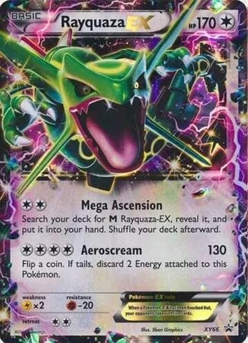 Pokemon Shiny Rayquaza EX - XY66 SM Black Star Promo (Jumbo/Oversized Size) NM von Pokémon
