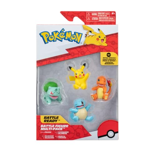 Pokemon Spiel Figure; Pikachu, Bulbasaur, Charmander, Squirtle 5cm Figur von Pokémon