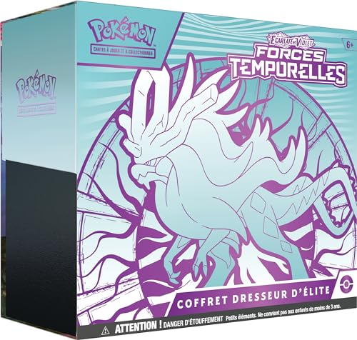 Pokémon TCG Elite-Trainer-Box Scharlach und Violett – Temporelle Kräfte – Wasserschlange (1 vollständig illustrierte Promo-Karte mit Dochtflotte, 9 Booster-Packs und Premium-Spielzubehör) von Pokémon