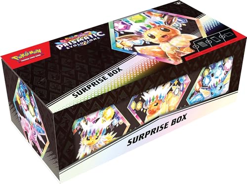 Pokémon TCG: Scarlet & Violet – Prismatic Evolutions Überraschungsbox (4 Boosterpacks & 1 Folien-Promokarte) von Pokémon