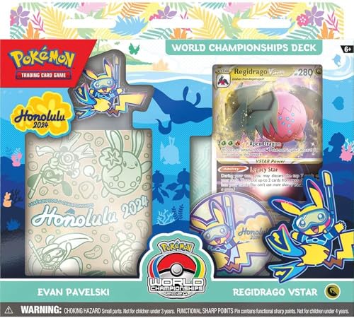 Pokémon TCG Weltmeisterschaften Deck 2024: Sammelkartenspiel-Deck, 60 Karten, Booklet, Anstecker, Münze, Deckbox, Spielmatte, Poster, Code-Karte Pokémon TCG Weltmeisterschaften Deck 2024: Sammelkartenspiel-Deck, 60 Karten, Booklet, Anstecker, Münze, Deckbox, Spielmatte, Poster, Code-Karte von Pokemon