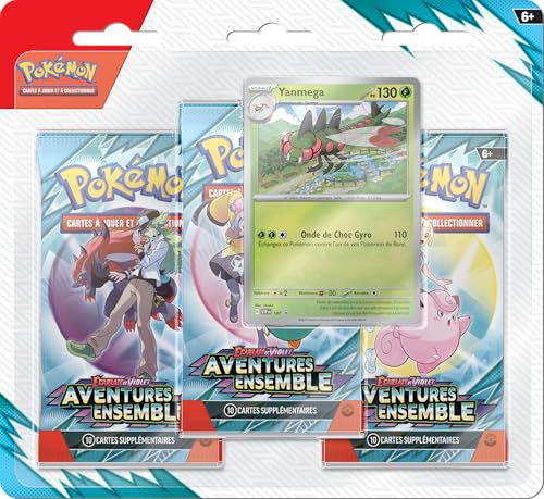 Pokémon TCG: 3 Boosterpacks Yanmega Scharlach und Violett – Abenteuer Set (3 Boosterpacks und 1 Promo-Karte) von Pokémon