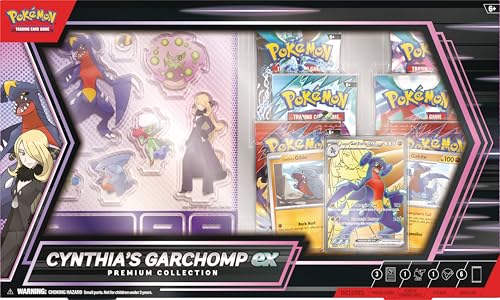 Pokemon TCG: Cynthia's Garchomp ex Premium Collection - 6 Packungen, Aufkleber, Promos von Pokemon