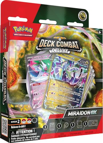 Pokémon TCG: Deluxe-Kampfdeck – Miraidon-ex (Deck mit 60 gebrauchsfertigen Karten und Zubehör) von Pokémon