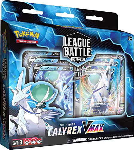 Pokémon TCG: Ice Rider Calyrex VMAX League Battle Deck (60 Karten Ready to Play Deck, 3 Foil V Karten & 3 Foil VMAX Karten) von Pokémon