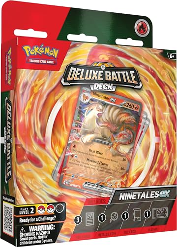 Pokémon TCG: Ninetales ex Deluxe Battle Deck (spielfertiges 60-Karten-Deck & Zubehör) von Pokémon