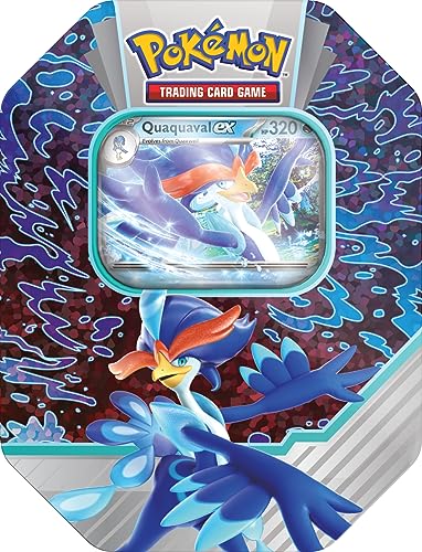 Pokémon TCG: Paldea Partners Tin — Quaquaval ex (1 Foil-Promokarte und 4 Boosterpacks) von Pokémon