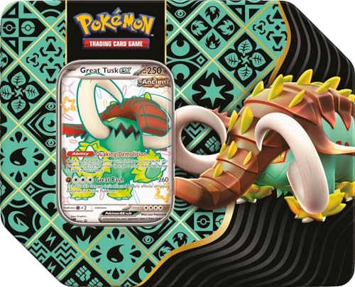 Pokémon TCG: Paldean Fates Great Tusk EX Tin (5 Packs) - EN von Pokémon