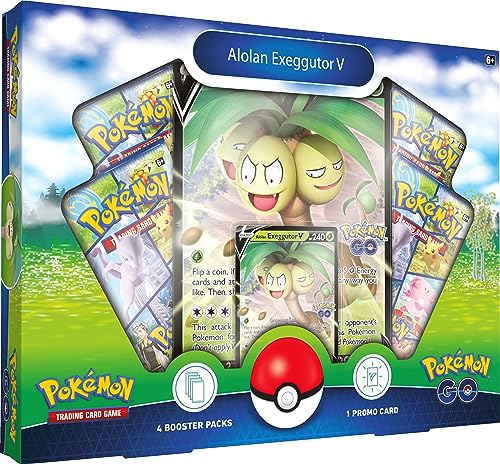 Pokémon TCG: GO Collection – Alolan Exeggutor (1 Folien-Promo-Karte, 1 Folien-Oversize-Karte und 4 Booster-Packungen) von Pokemon