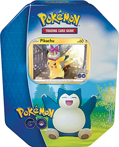 Pokémon TCG GO Tin Snorlax (2 Folienkarten und 4 Booster-Packs), Einzelbett von Pokémon