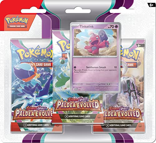Pokemon TCG: Pokemon Scarlet and Violet 2 Paldea Evolved 3er-Pack Blister (zufällige Auswahl) von Pokémon