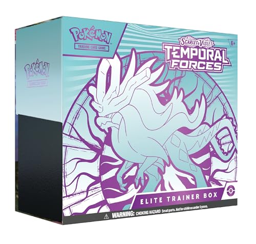 Pokémon TCG: Scarlet & Violet – Temporal Forces Elite Trainer Box – Walking Wake (1 Full-Art Flutter Mane Promo-Karte, 9 Booster & Premium-Zubehör) von Pokémon