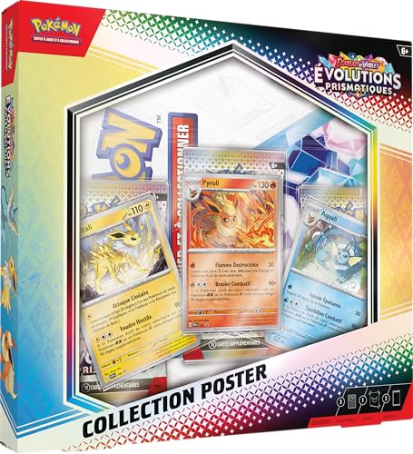 Pokémon TCG: Scharlachrote und Violette Poster-Kollektion – Prismatische Entwicklungen (3 Booster-Packs und 3 glänzende Promokarten) von Pokémon