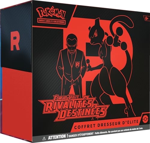 Pokémon TCG: Elite-Trainer-Box Scharlach und Violett – Rivalitäten des TCG (1 voll illustrierte Promo-Karte, 9 Booster-Packs und Premium-Spielzubehör) von Pokémon