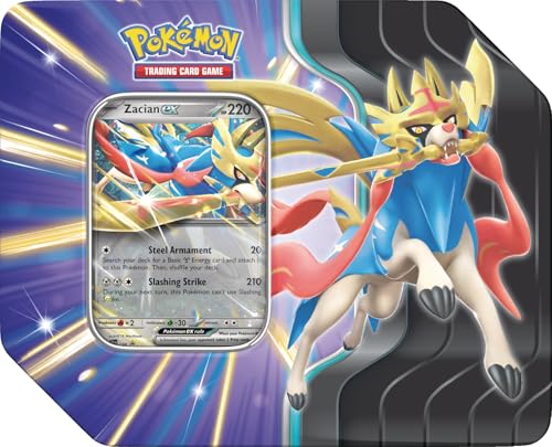 Pokemon TCG: Slashing Legends Tin - Zacian ex - 5 Packs, Promo-Karte von Pokémon