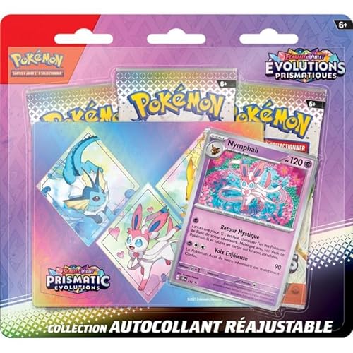 Pokémon TCG: Tripack-Sammlung, selbstklebend, wiederverwendbar, EV08.5 Prismatische Entwicklungen (Nymphali) von Pokémon