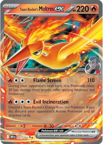 Pokemon - Team Rocket's Moltres ex - 031/182 - Destined Rivals - Double Rare - Einzelkarte Pokemon - Team Rocket's Moltres ex - 031/182 - Destined Rivals - Double Rare - Einzelkarte von Pokémon
