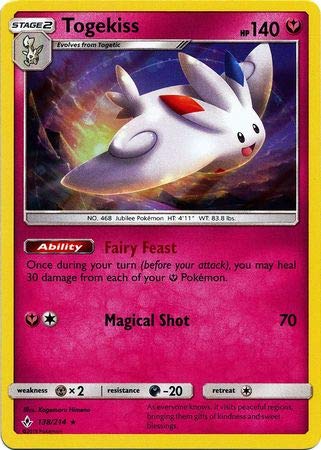 Pokemon - Togekiss 138/214 - Unbroken Bonds - Folien Einzelkarte Pokemon - Togekiss 138/214 - Unbroken Bonds - Folien Einzelkarte von Pokémon