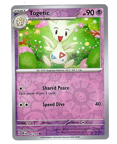 Pokemon - Togetic 084/197 - Obsidian Flames - Reverse Foil - Einzelkarte Pokemon - Togetic 084/197 - Obsidian Flames - Reverse Foil - Einzelkarte von Pokemon