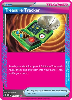 Pokemon - Treasure Tracker 131/131 - Prismatische Evolution Ace Spec Trainerkarte - Folie Einzelkarte Pokemon - Treasure Tracker 131/131 - Prismatische Evolution Ace Spec Trainerkarte - Folie Einzelkarte von Pokémon