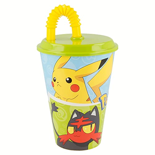 Pokemon Trinkbecher mit Deckel und Rute 430 ml (Stor 06830) von Pokemon