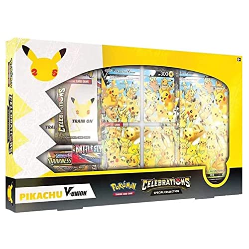 Pokémon Celebrations Special Collection Pikachu V - Union (25. Jahrestag), Kartenspiel, ab 6 Jahren, für 2 Spieler, über 10 Minuten Spieldauer von Pokémon