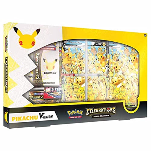 Pokémon Celebrations Special Collection Pikachu V - Union (25. Jahrestag), Kartenspiel, ab 6 Jahren, für 2 Spieler, über 10 Minuten Spieldauer von Pokémon