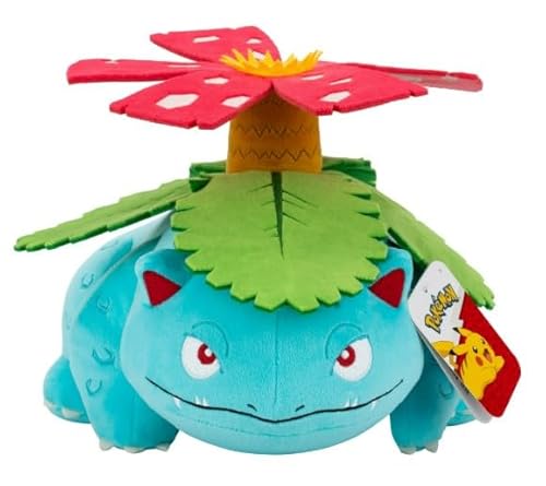 Pokemon Venusaur Plush – 30,5 cm weiche Plüsch-Stofftierfigur mit authentischen Details von Pokemon