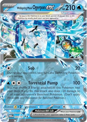 Pokemon - Wellspring Mask Ogerpon ex 064/167 - Twilight Maskerade - Double Rare Card Pokemon - Wellspring Mask Ogerpon ex 064/167 - Twilight Maskerade - Double Rare Card von Pokémon