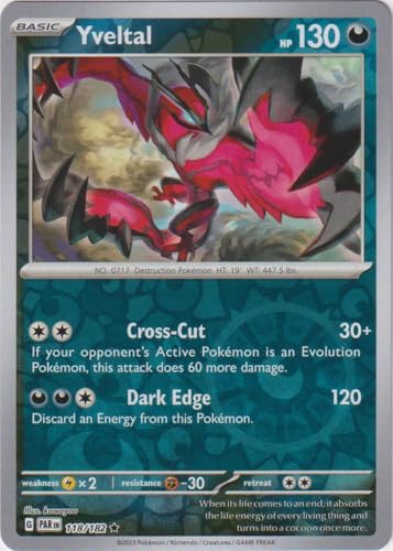 Pokemon - Yveltal 118/182 - Paradox Rift - Reverse Foil - Einzelkarte von Pokémon