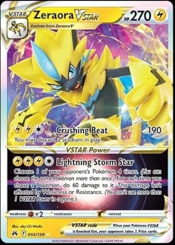 Pokemon - Zeraora VSTAR 055/159 - Crown Zenith - Ultra Rare Card Pokemon - Zeraora VSTAR 055/159 - Crown Zenith - Ultra Rare Card von Pokémon