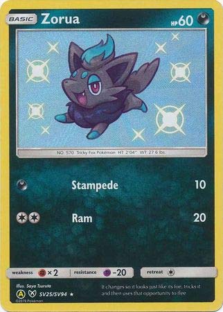 Pokemon Zorua SV25/SV94 - Shiny Rare Hidden Fates Singles von Pokémon