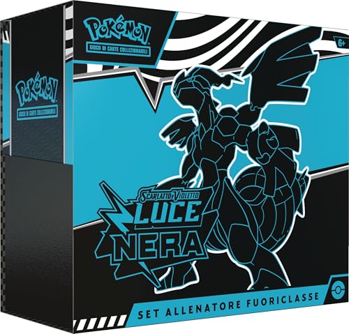 Pokémon: Elite-Trainer-Set (Zekrom) der Erweiterung Scharlachrot und Violett - Schwarzes Licht des TCG (Thundurus Ganzkörperkarte, neun Erweiterungspackungen und Premium-Zubehör) von Pokémon