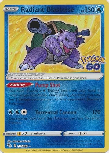 Radiant Blastoise - 018/078 - Pokemon Go - Glänzende Pokemon Karte von Pokemon