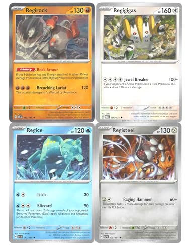 Regice Regirock Registeel Regigigas - Pokemon Legendary Card Lot - Journey Together 042/159 Regice Regirock Registeel Regigigas - Pokemon Legendary Card Lot - Journey Together 042/159 von Pokémon