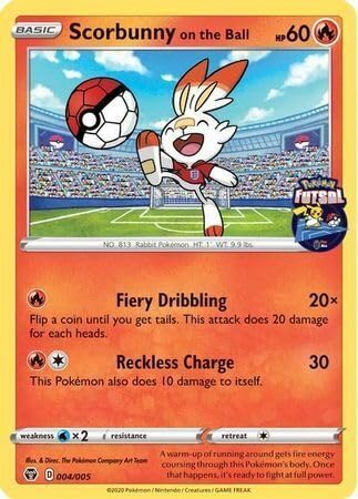 Scorbunny On The Ball 004/005 - Futsal Promo Sealed - Pokémon TCG von Pokémon