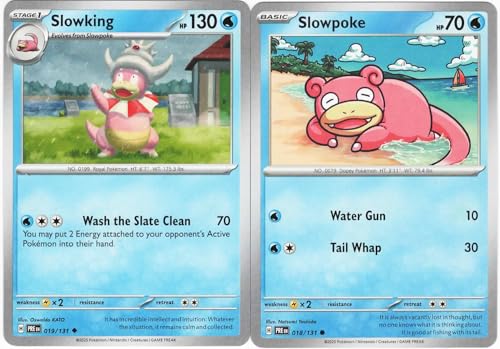 Slowking & Slowpoke 019/131 - Prismatic Evolutions - 2 Karten Lot Slowking & Slowpoke 019/131 - Prismatic Evolutions - 2 Karten Lot von Pokémon