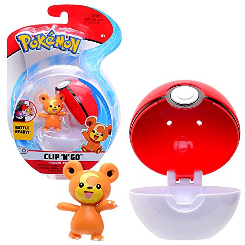 Spiel-Figur mit Pokeball | Pokemon | Clip N Go | Action-Figuren, Spielfigur:Teddiursa von Pokémon