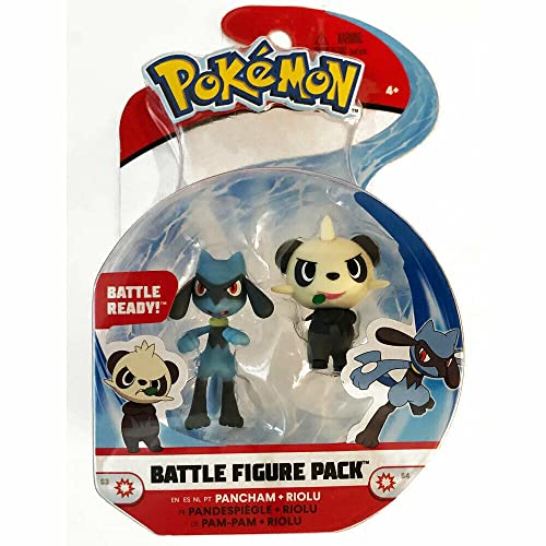 Wicked Cool Toys PKW0001 Pokemon Battle Feature Figure Pancham + Riolu, Various Wicked Cool Toys PKW0001 Pokemon Battle Feature Figure Pancham + Riolu, Various von Pokémon